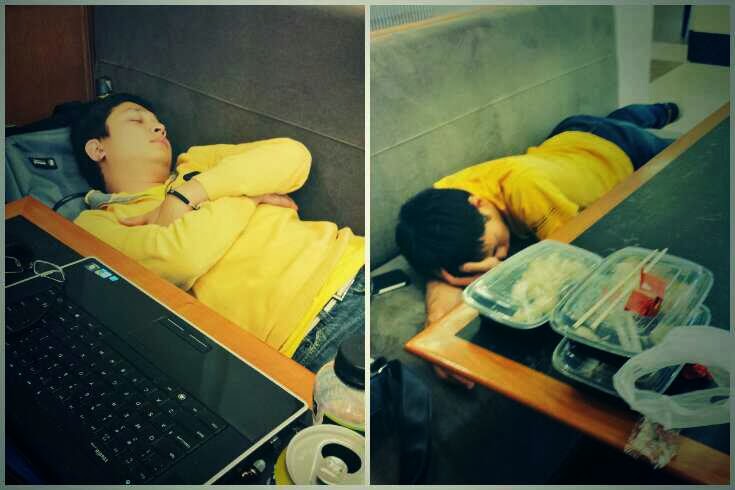 Varoot and Chris passing out during our development session